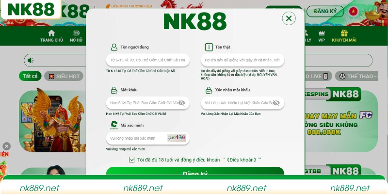 Chuẩn bị thông tin chính xác khi đăng ký NK88